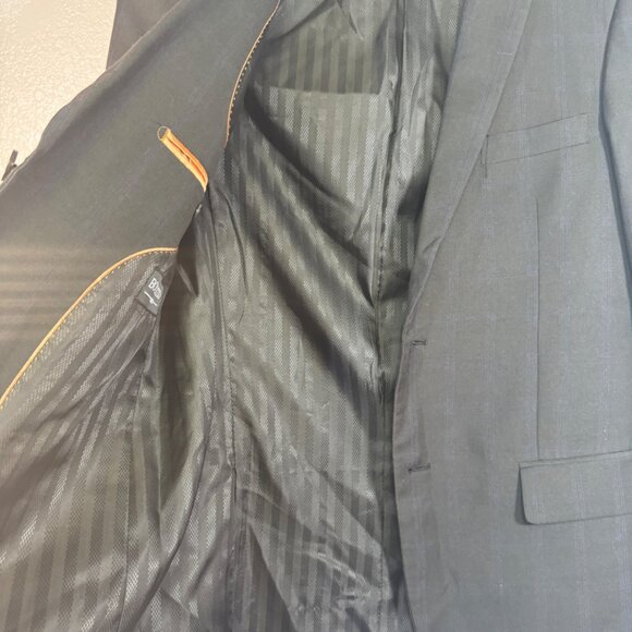 Bocaccio Uomo Men's Black Windowpane Blazer Jacket 40L Polyester/Rayon Blend - Picture 4 of 8